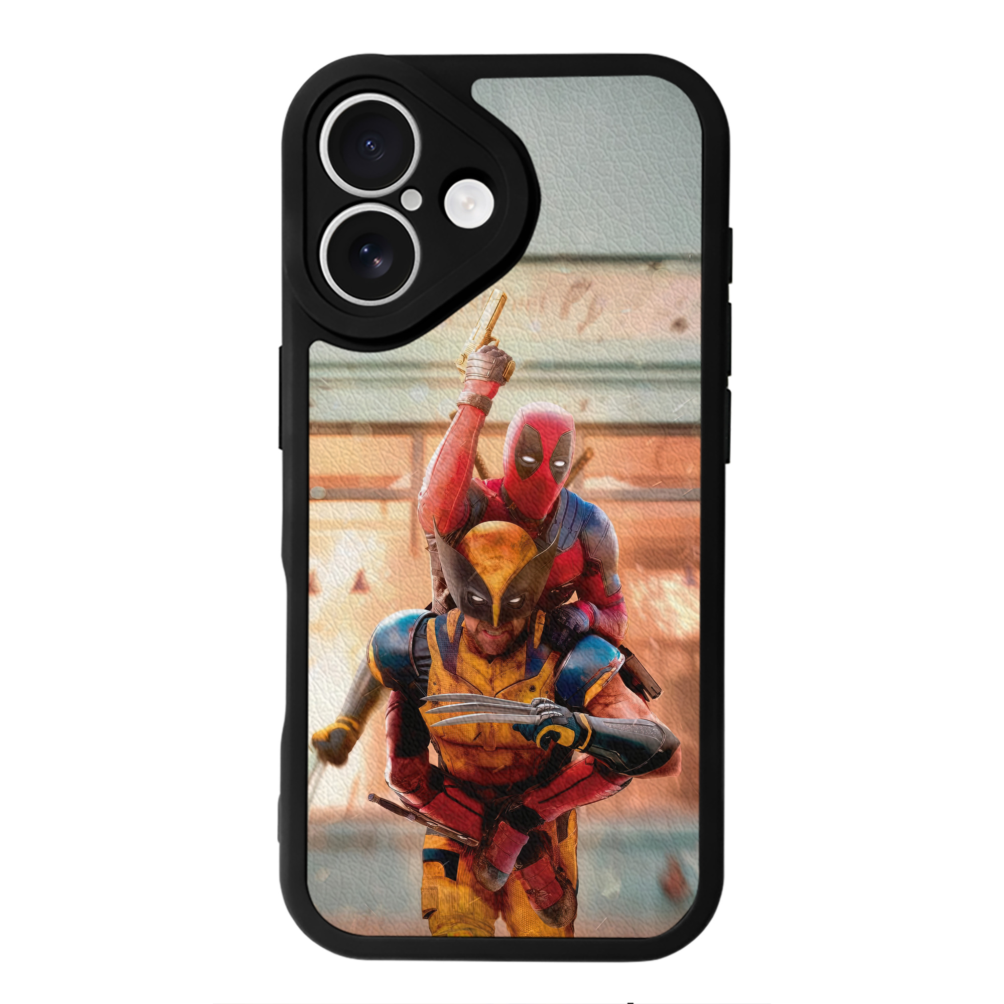 （画像用） Deadpool デッドプール 【iPhone 16シリーズ対応】シリコンスマホケース（レザー調） 材質：シリコン